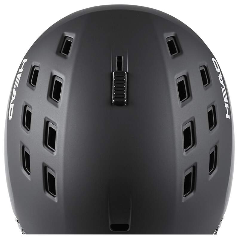 HEAD RADAR 5K MIPS Visor Ski Helmet, Black in Black - top view