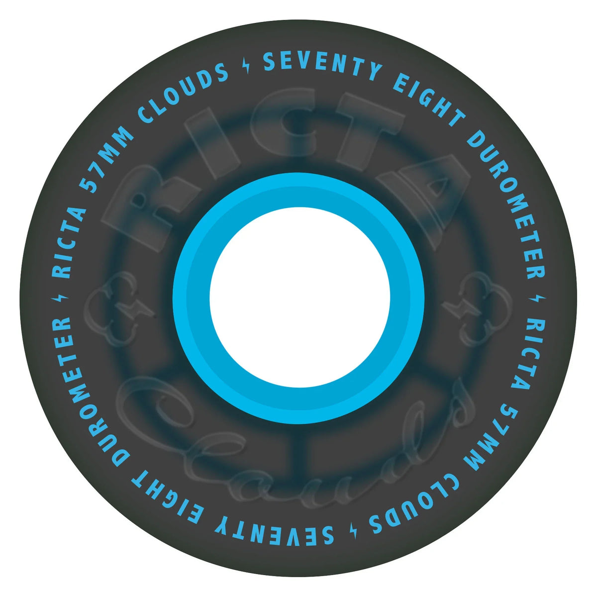 Ricta Clouds Wheels 57mm 78a - Transparent Black/Blue (Set)