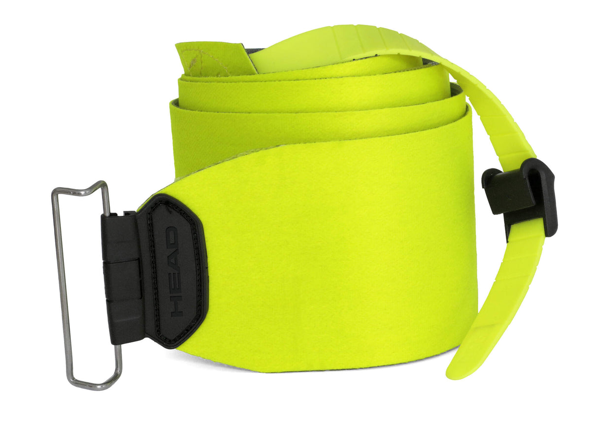 HEAD KORE Tour 93 Climbing Skins, Size L for 177 and 184 cm in Yellow - tail clip detail