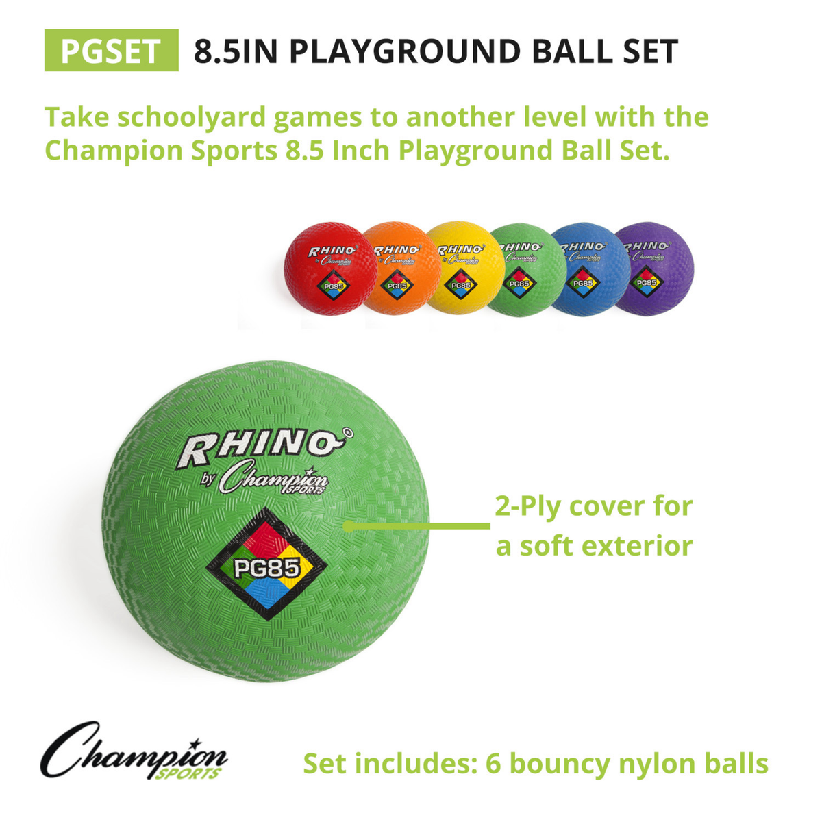 Champion Sports 8.5 Inch Playground Ball - Alternate View 15