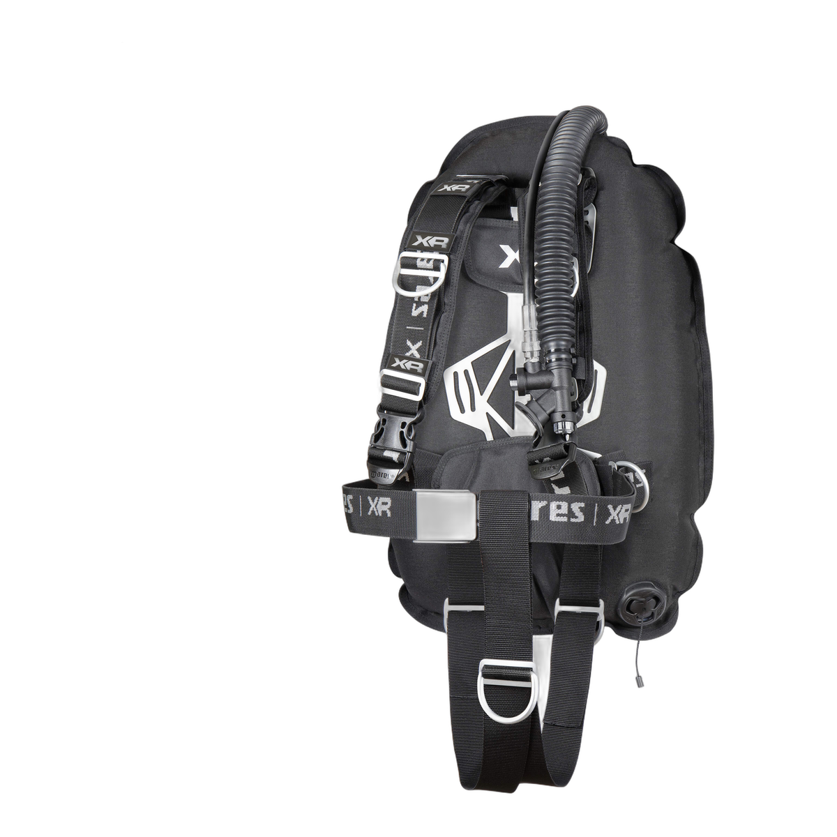 Mares XR-Rec Trim Single Backm. Set XR Line BCD in Black - front view