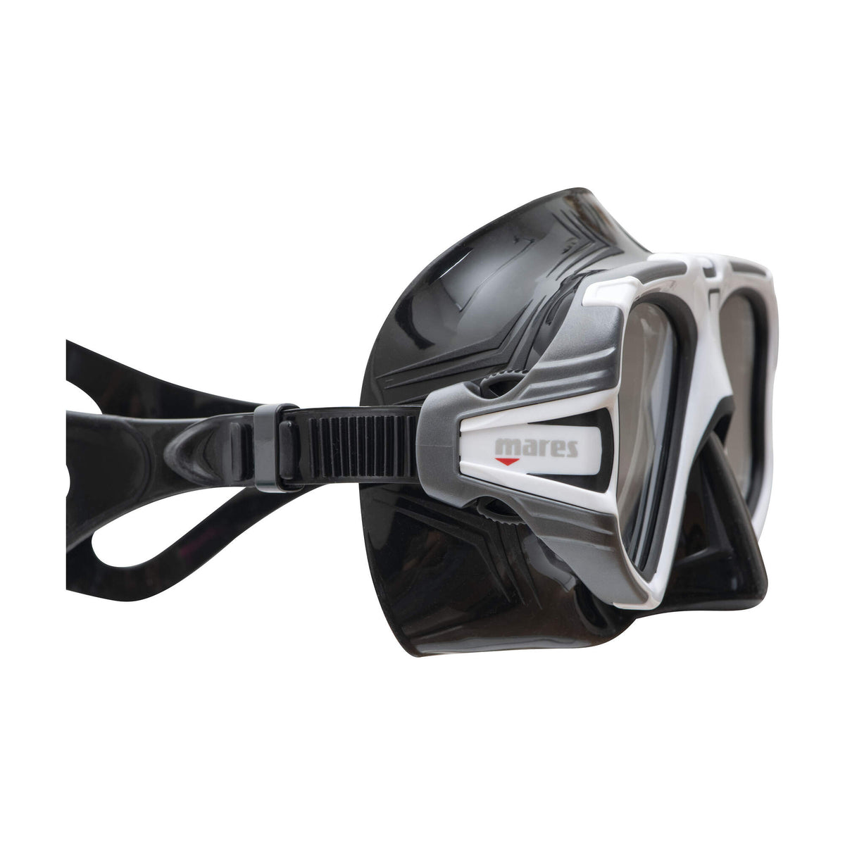 Mares Edge Diving Mask in Gray/White/Black - side view