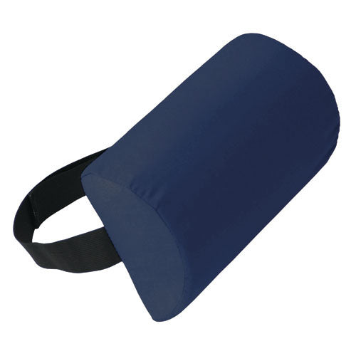 Lumbar Support Roll with Adjustable Strap - 7 x 11 Inch Half Cushion - Navy Blue