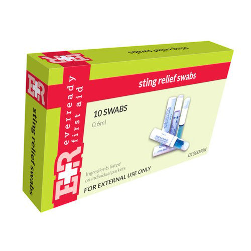 Medicated Sting Relief Swabs, 10 ct