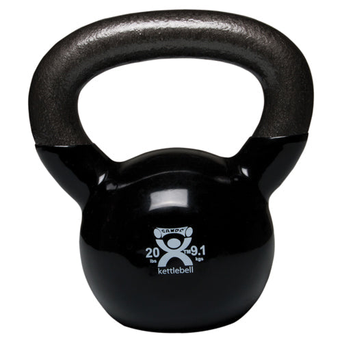 Vinyl Coated Kettlebell, Black, 20 lb (Case of 10)