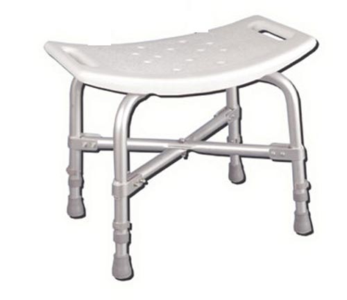 Heavy Duty Bariatric Bath Bench without Back, Adjustable Height, 500 lb Capacity