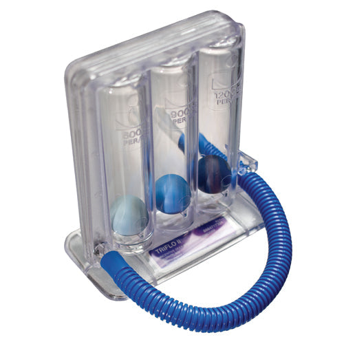 Triflo II Incentive Spirometer - Deep Breathing Exerciser for Lung Health