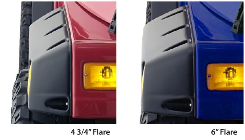 Bushwacker 97-06 Jeep TJ Pocket Style Flares 4pc - Black - View 6