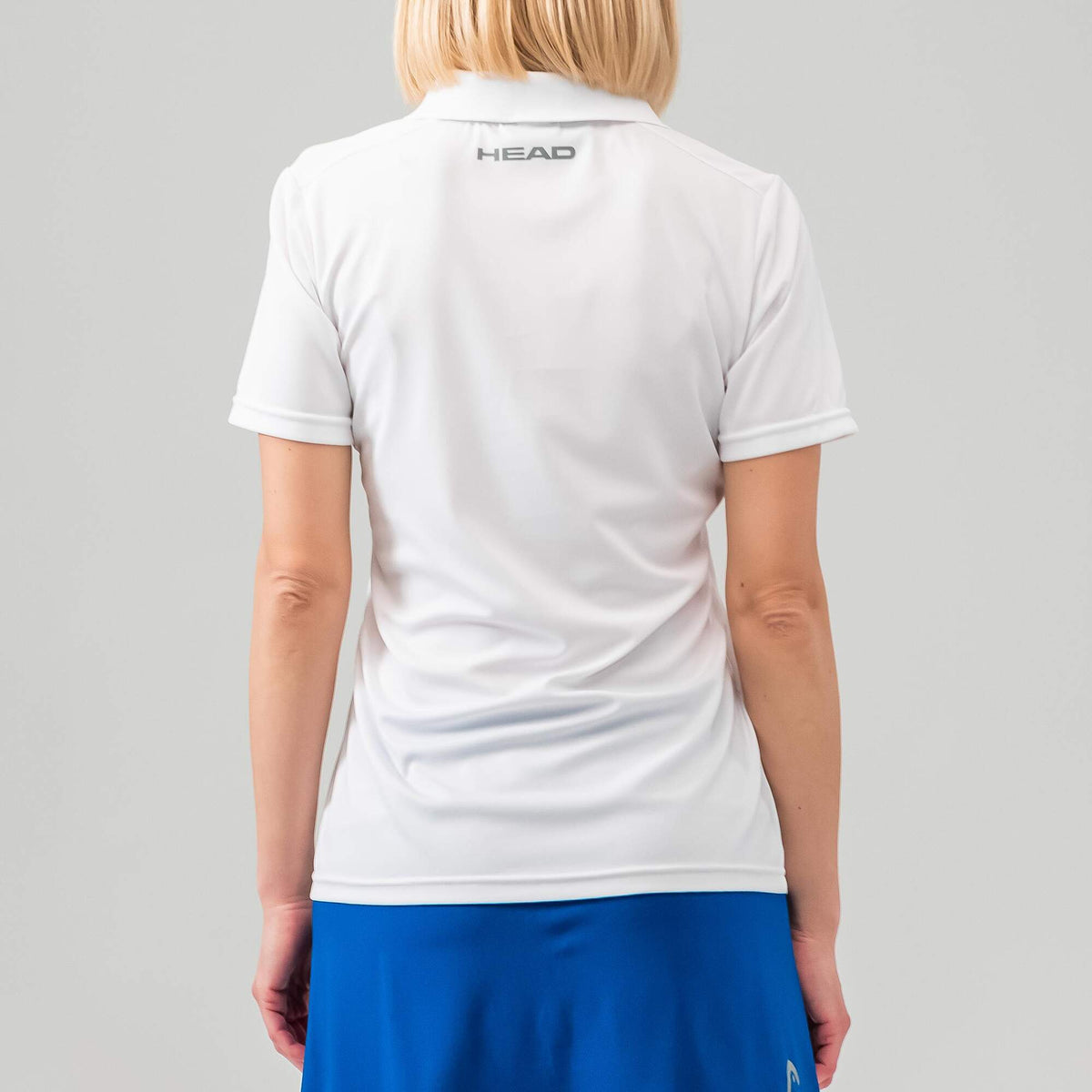 HEAD CLUB 22 Tech Tennis Polo Shirt Womens in White - back view