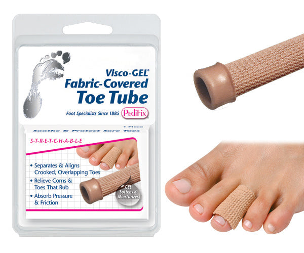 Visco-GEL Fabric Covered Toe Tube - Large | Cushions & Separates Toes