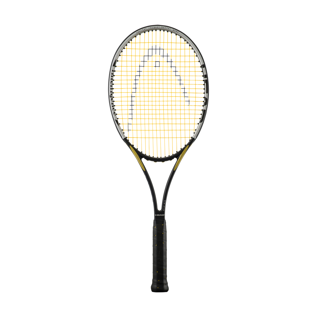 HEAD iPrestige MP 2.0 2026 Tennis Racquet in Black/Gold - angled front view