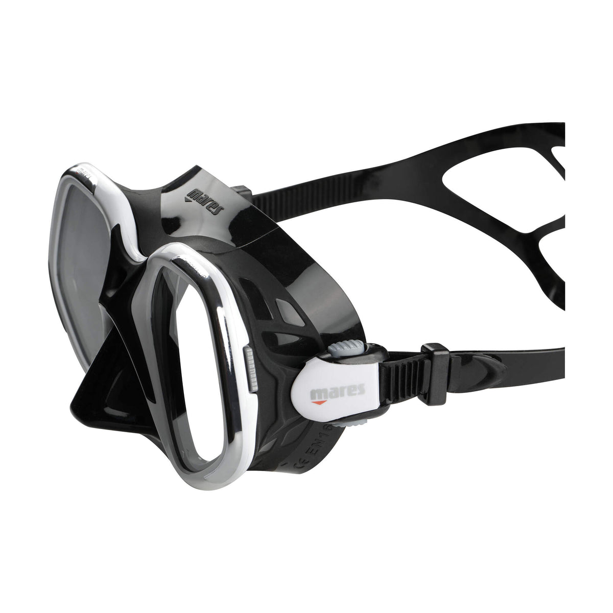 Mares Chroma Up Diving Mask in White/Black - side view