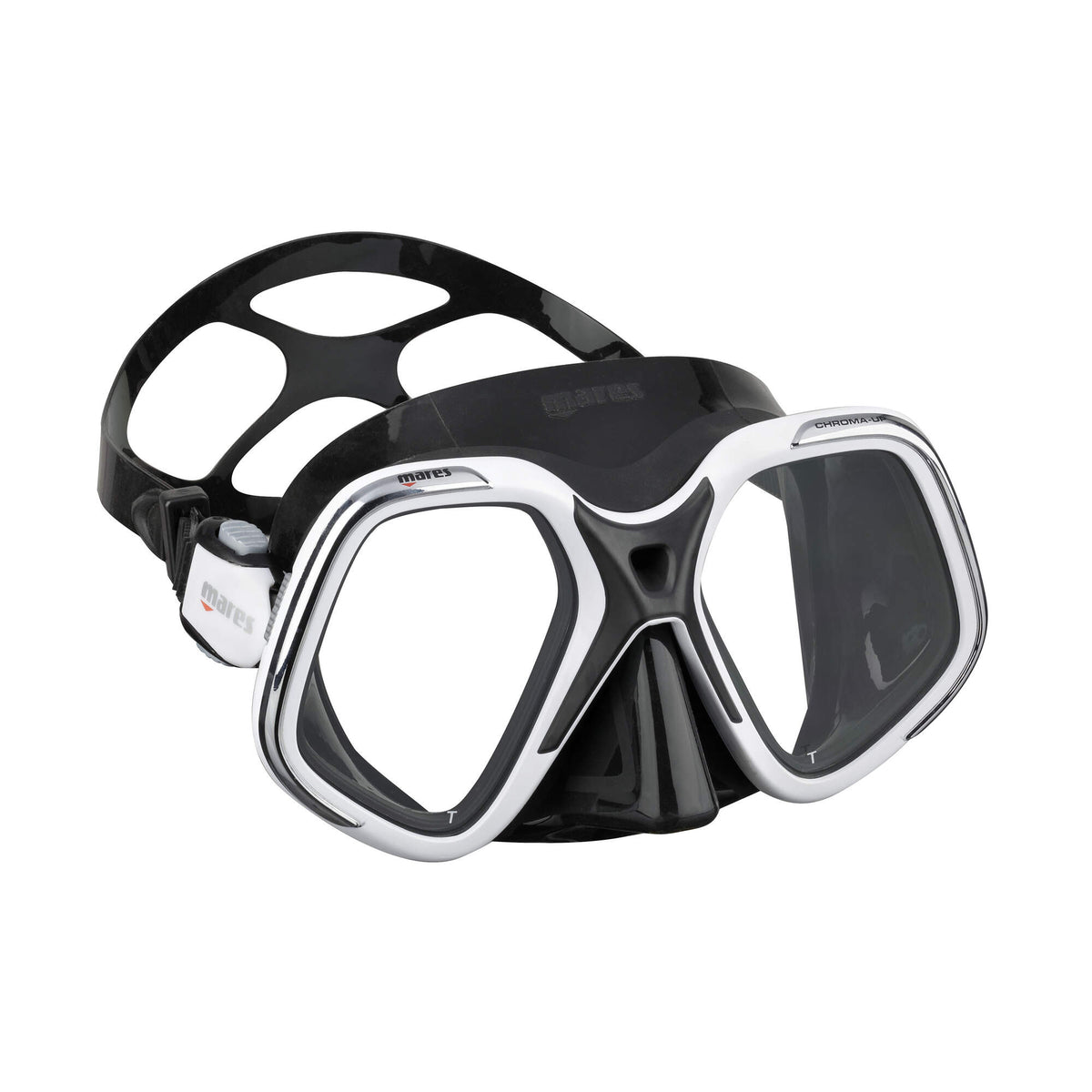Mares Chroma Up Diving Mask in White/Black - front view