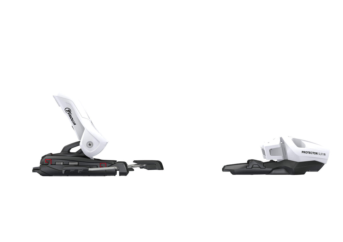 Tyrolia Protector SLR 11 GW Ski Bindings, Matte White, 80 mm Brake in White - right side view