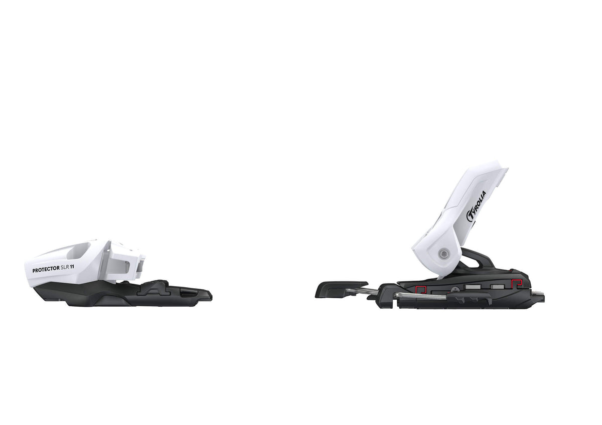 Tyrolia Protector SLR 11 GW Ski Bindings, Matte White, 80 mm Brake in White - left side view