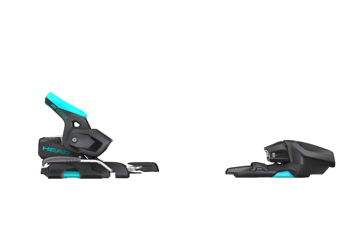 Tyrolia JOY 11 GW SLR Womens Ski Bindings, Matte Black/Speed Blue, 78 mm Brake in Black - right side view