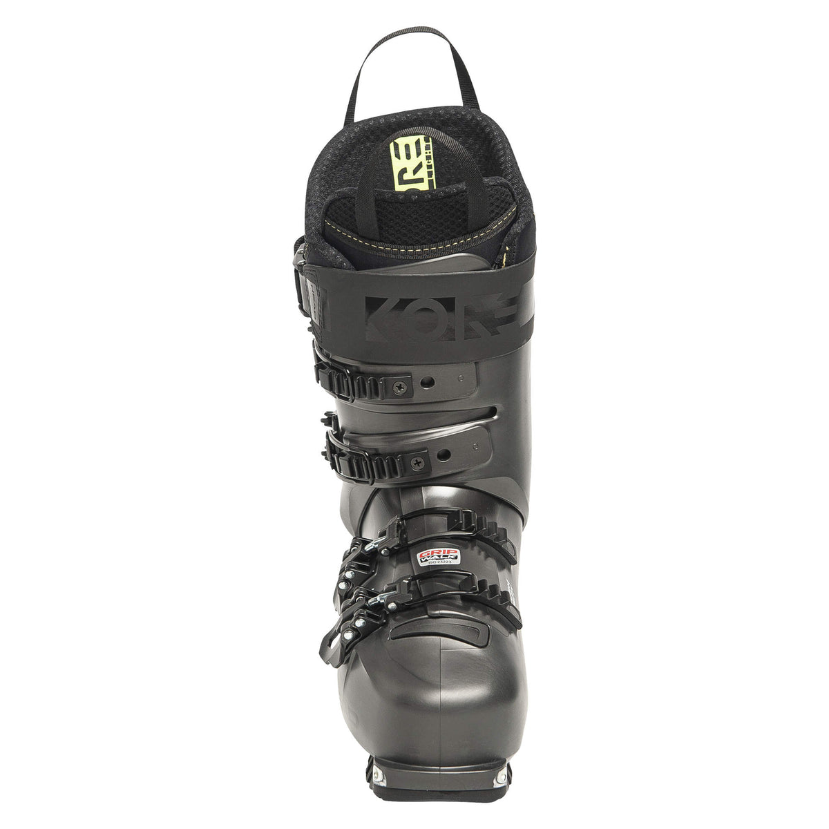 HEAD KORE RS 130 GW Ski Boots, Anthracite/Yellow in Anthracite/Yellow - front view