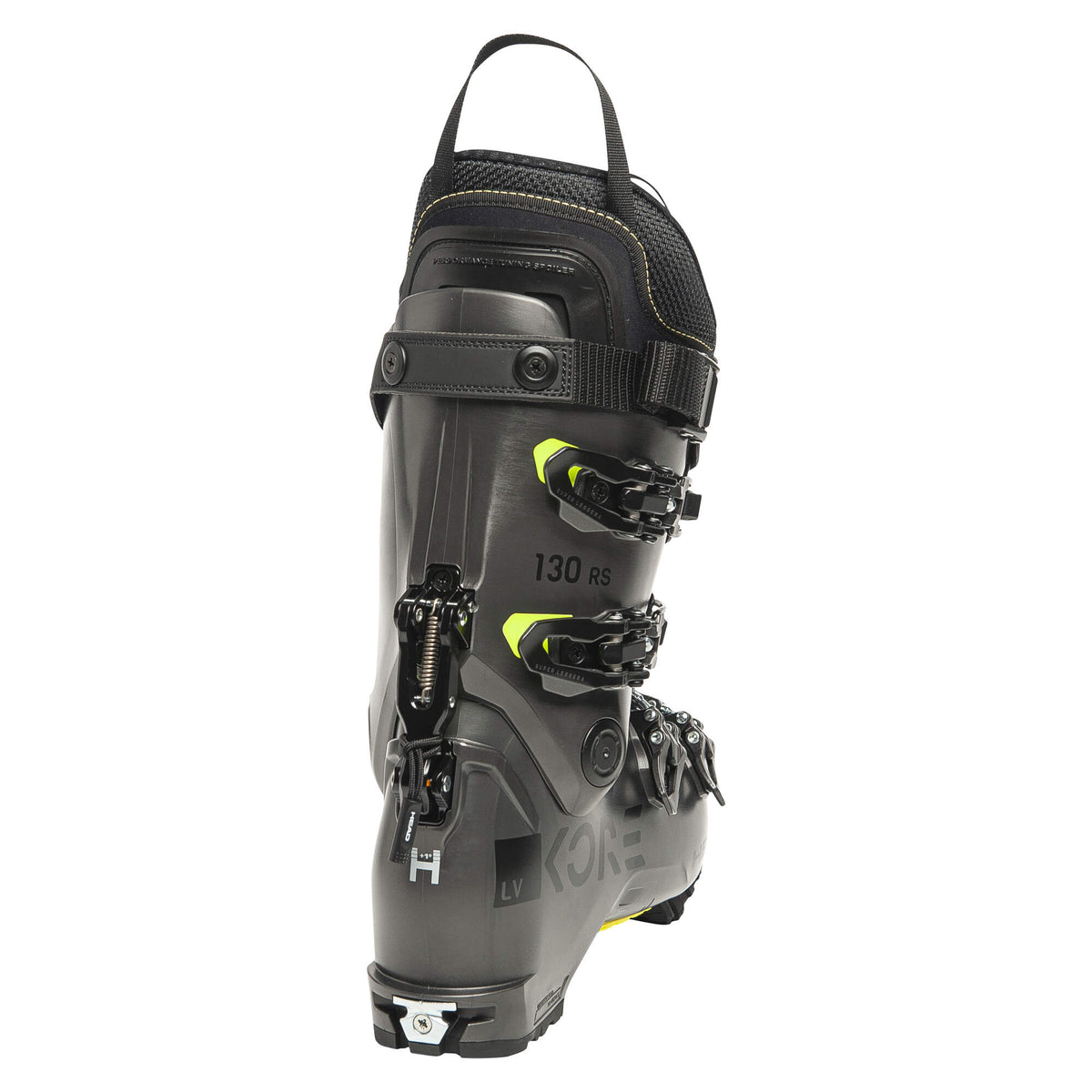HEAD KORE RS 130 GW Ski Boots, Anthracite/Yellow in Anthracite/Yellow - side view right