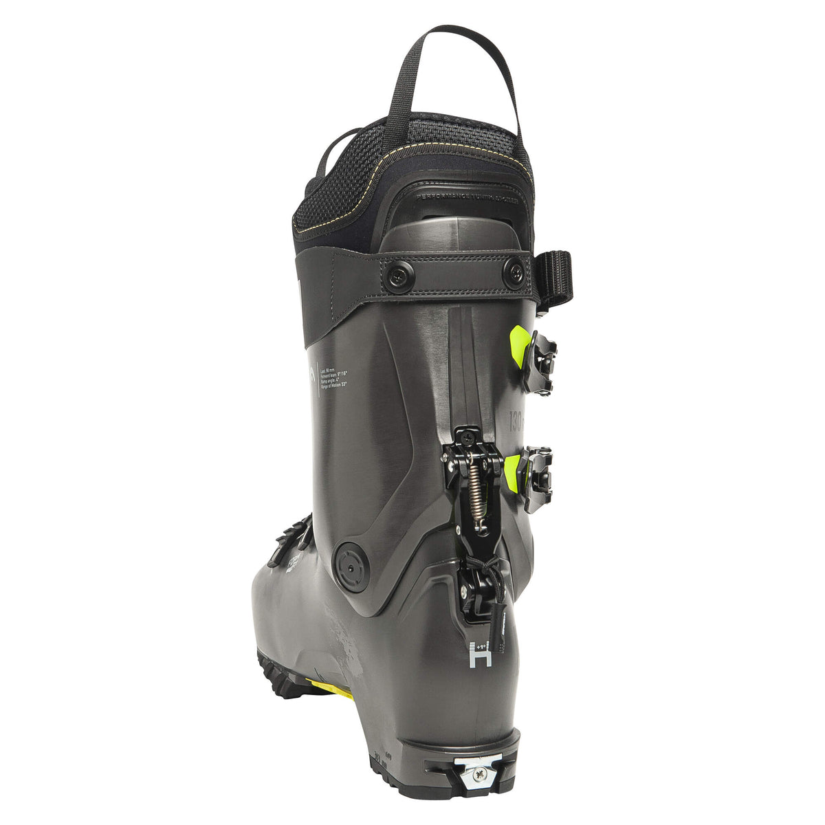 HEAD KORE RS 130 GW Ski Boots, Anthracite/Yellow in Anthracite/Yellow - rear view