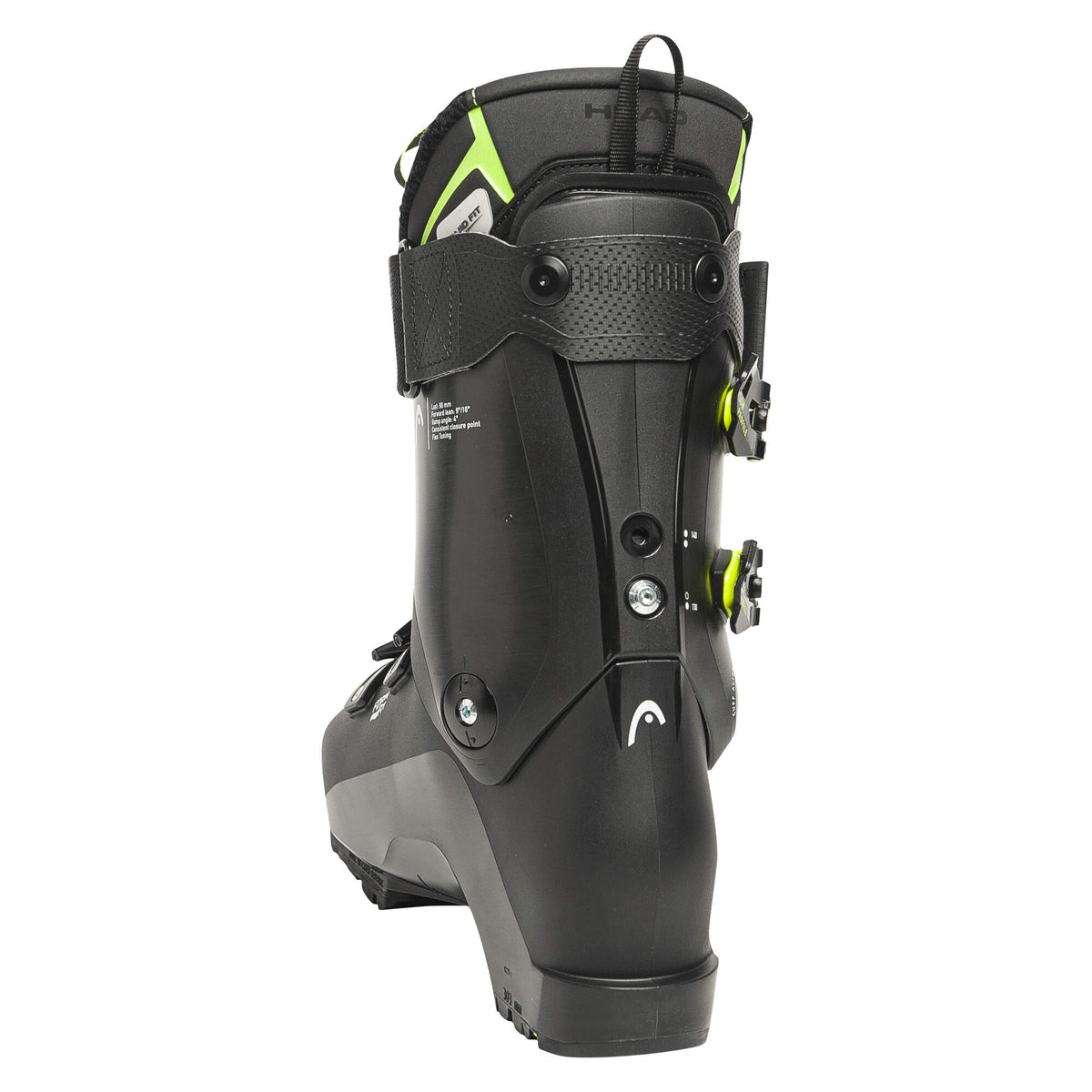 HEAD FORMULA RS 130 GW Ski Boots, Black/Yellow in Black - rear angle view