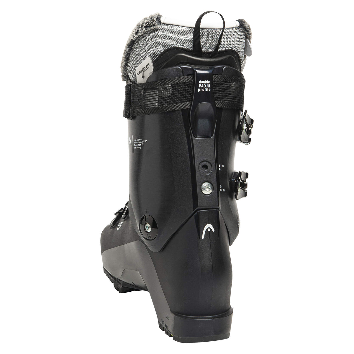 HEAD FORMULA 105 W GW Womens Ski Boots, Dark Blue/Yellow, 27.5 - back view