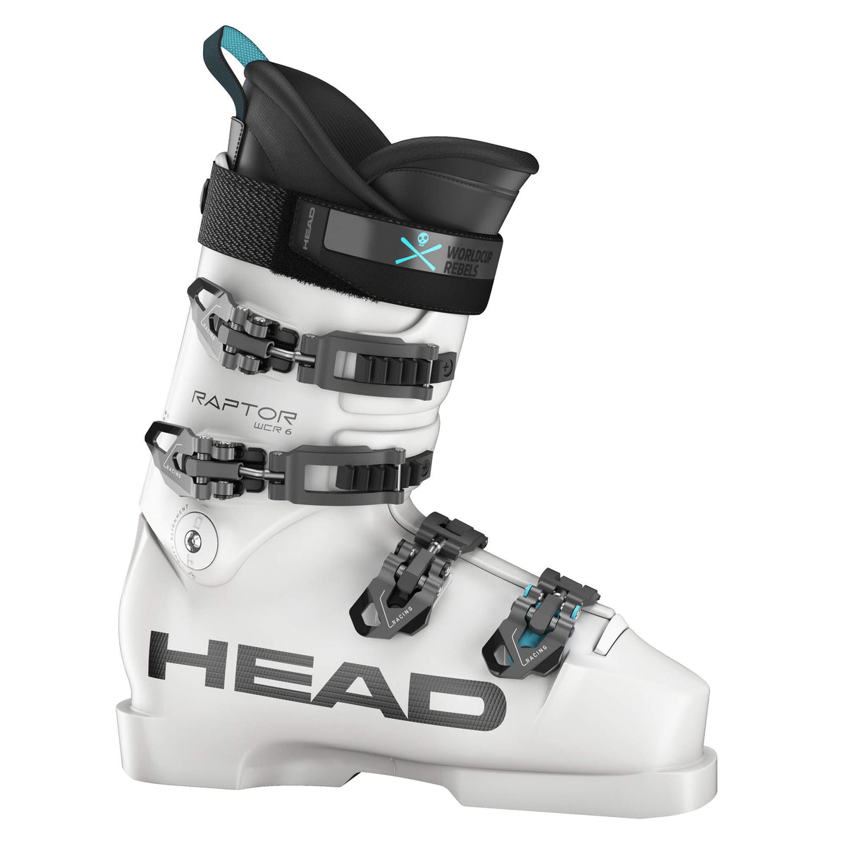 HEAD RAPTOR WCR 6 SC Race Ski Boots, White in White - side view