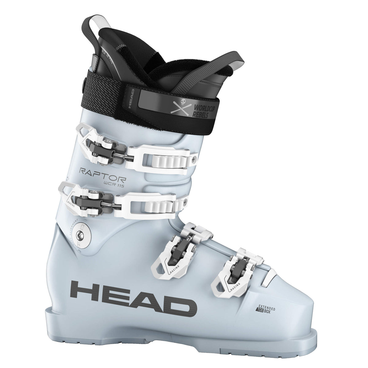 HEAD RAPTOR WCR 115 W Womens Race Ski Boots, Ice - side view