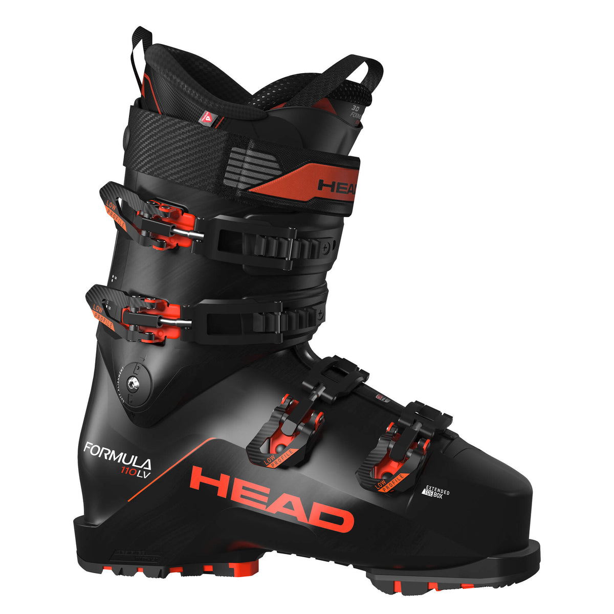 HEAD Formula 110 LV GW Ski Boots, Black/Red, Mondo 26.5 in Black - side view