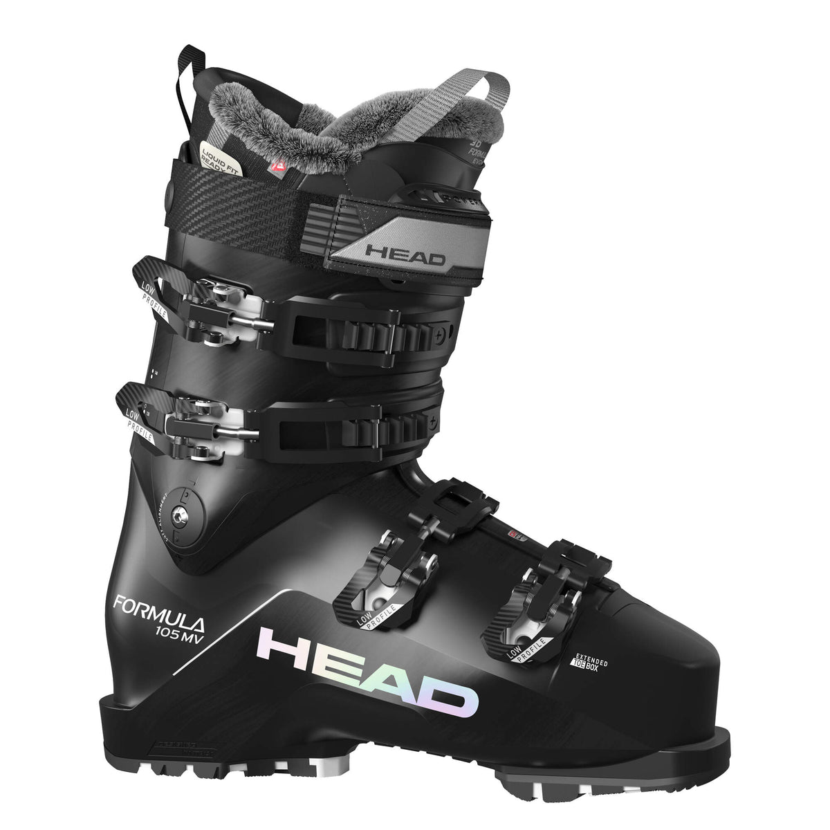 HEAD FORMULA 105 W MV GW Womens Ski Boots, Black in Black - side view