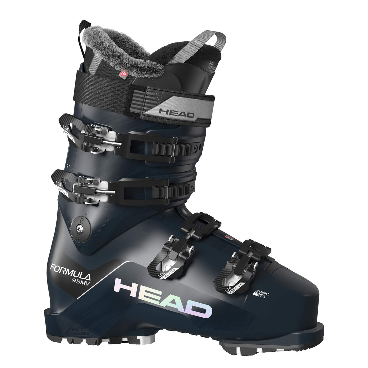 HEAD FORMULA 95 W MV GW Womens Ski Boots, Dark Blue, Mondo 25.5 - side view