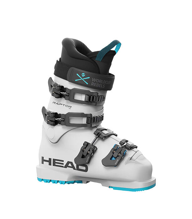 HEAD RAPTOR 70 Junior Race Ski Boots, White, 22.5 in White - side view