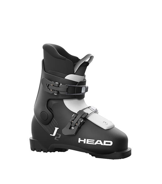 HEAD J2 Junior Ski Boots, Black/White in Black/White - side view