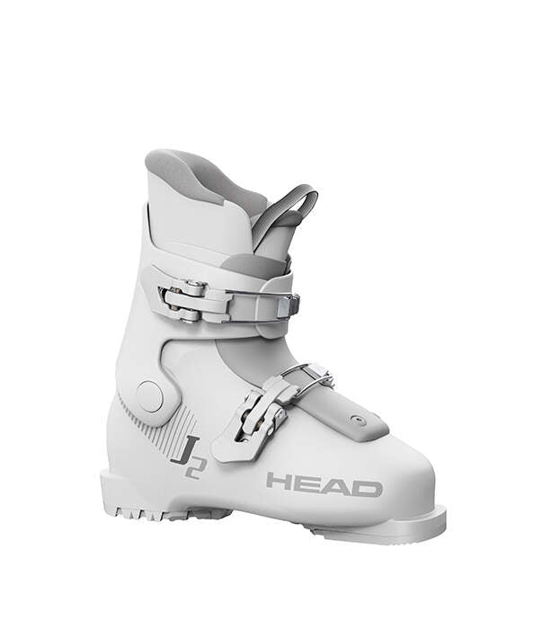 HEAD J2 Junior Ski Boots, White/Gray in White - side view