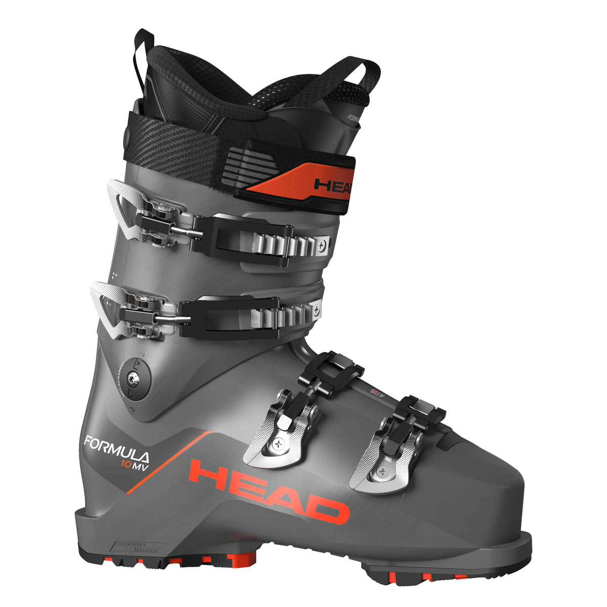 HEAD Formula 10 R MV GW Ski Boots, Anthracite/Red, Mondo 26.5 in Gray - side view