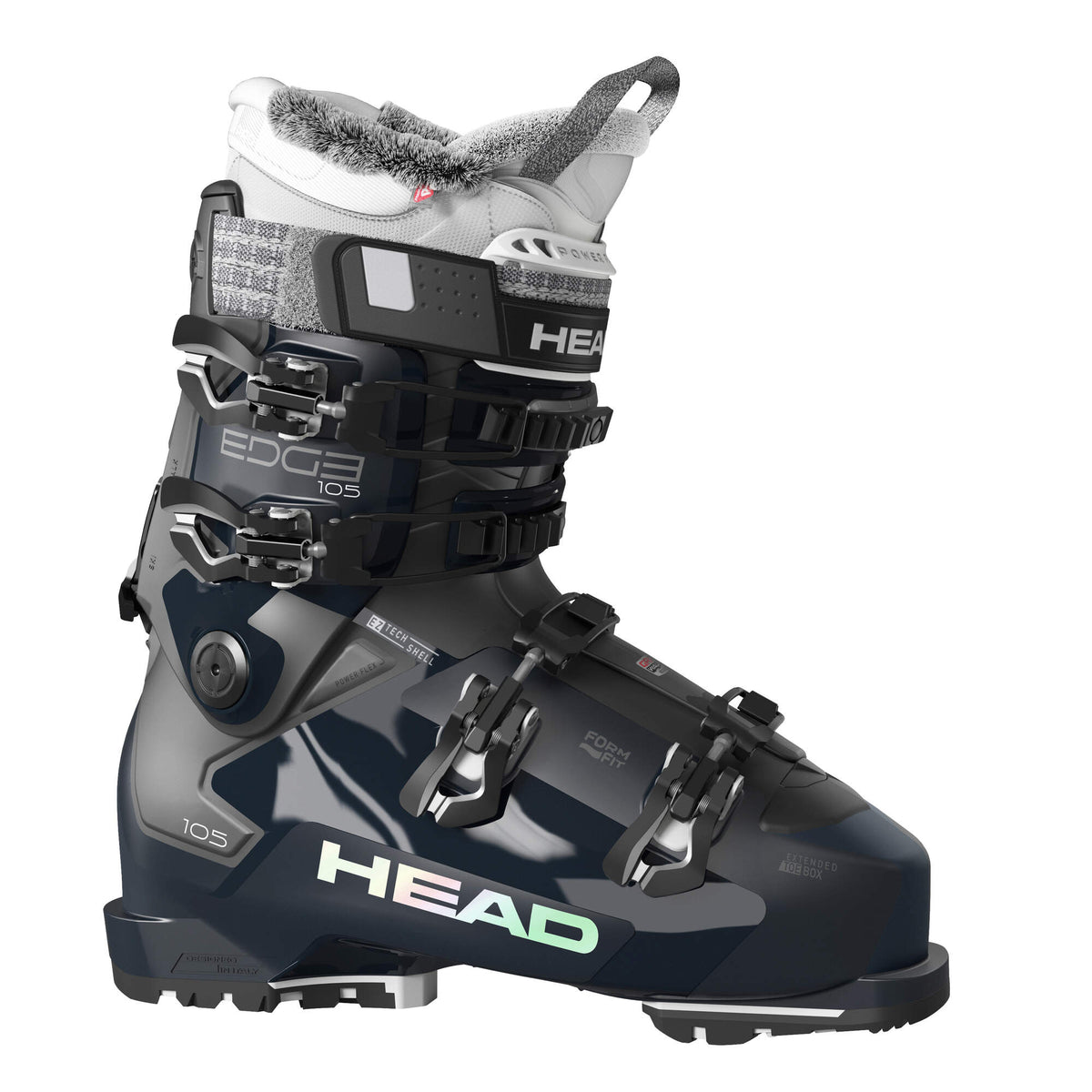 HEAD EDGE 105 W HV GW Womens Ski Boots, Dark Blue in Navy - side view