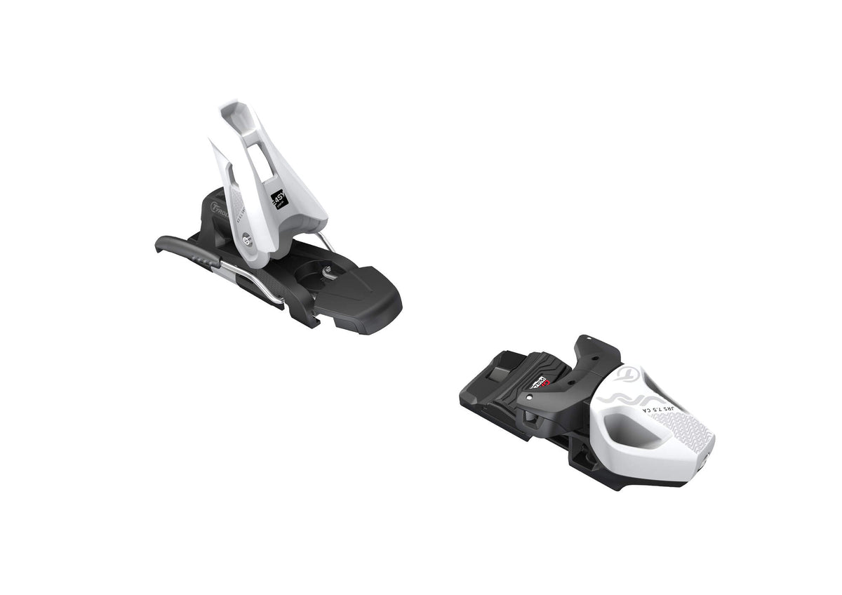Tyrolia JRS 7.5 GW CA Junior Ski Binding, White/Black, 78 mm Brake - side view right