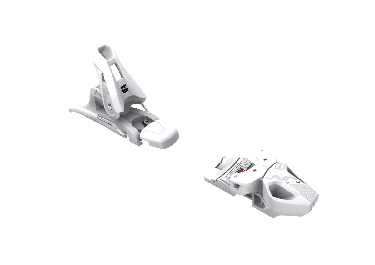 Tyrolia JRS 7.5 GW CA Junior Ski Bindings, White, 78 mm Brake in White - rear angle view