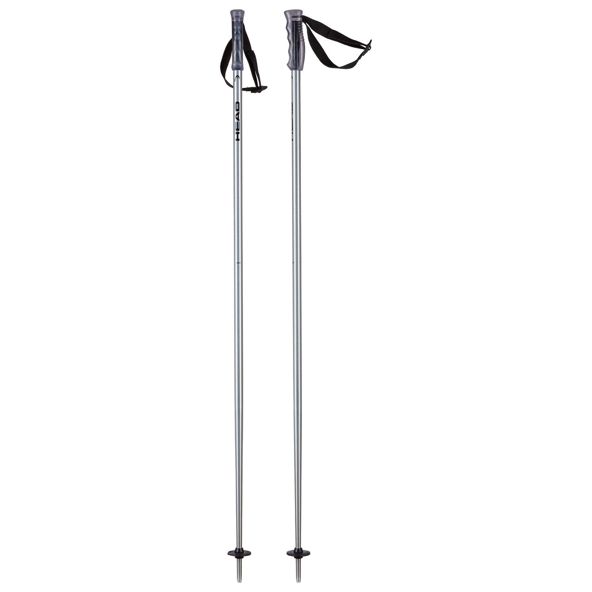 HEAD MULTI Ski Poles, Brushed Aluminum/Black in Silver - pair view
