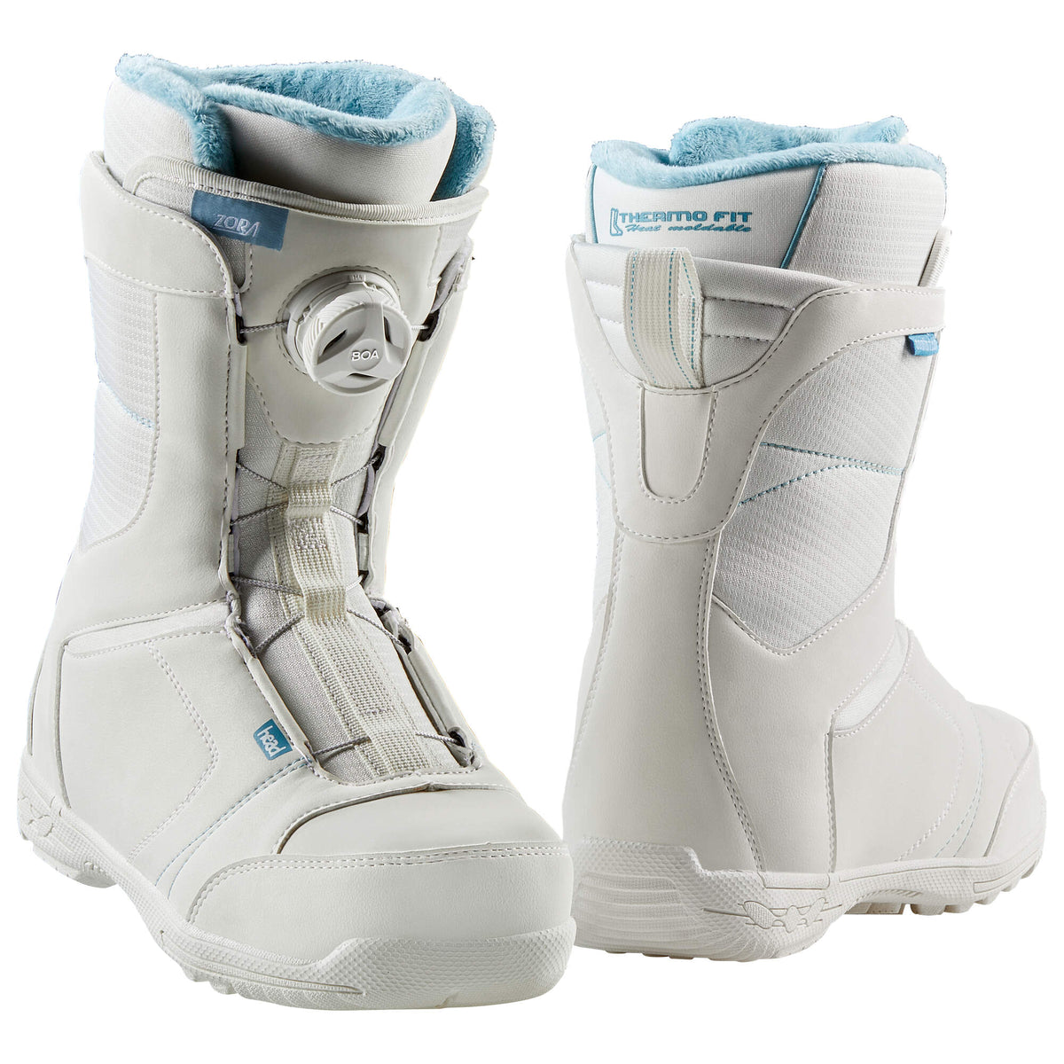 HEAD ZORA LYT BOA Womens Snowboard Boots, White, Mondo 23.0 - pair view