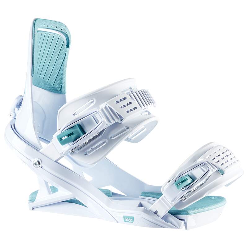HEAD FX FAY I LYT Womens Snowboard Bindings, White, Size S in White - side angle view