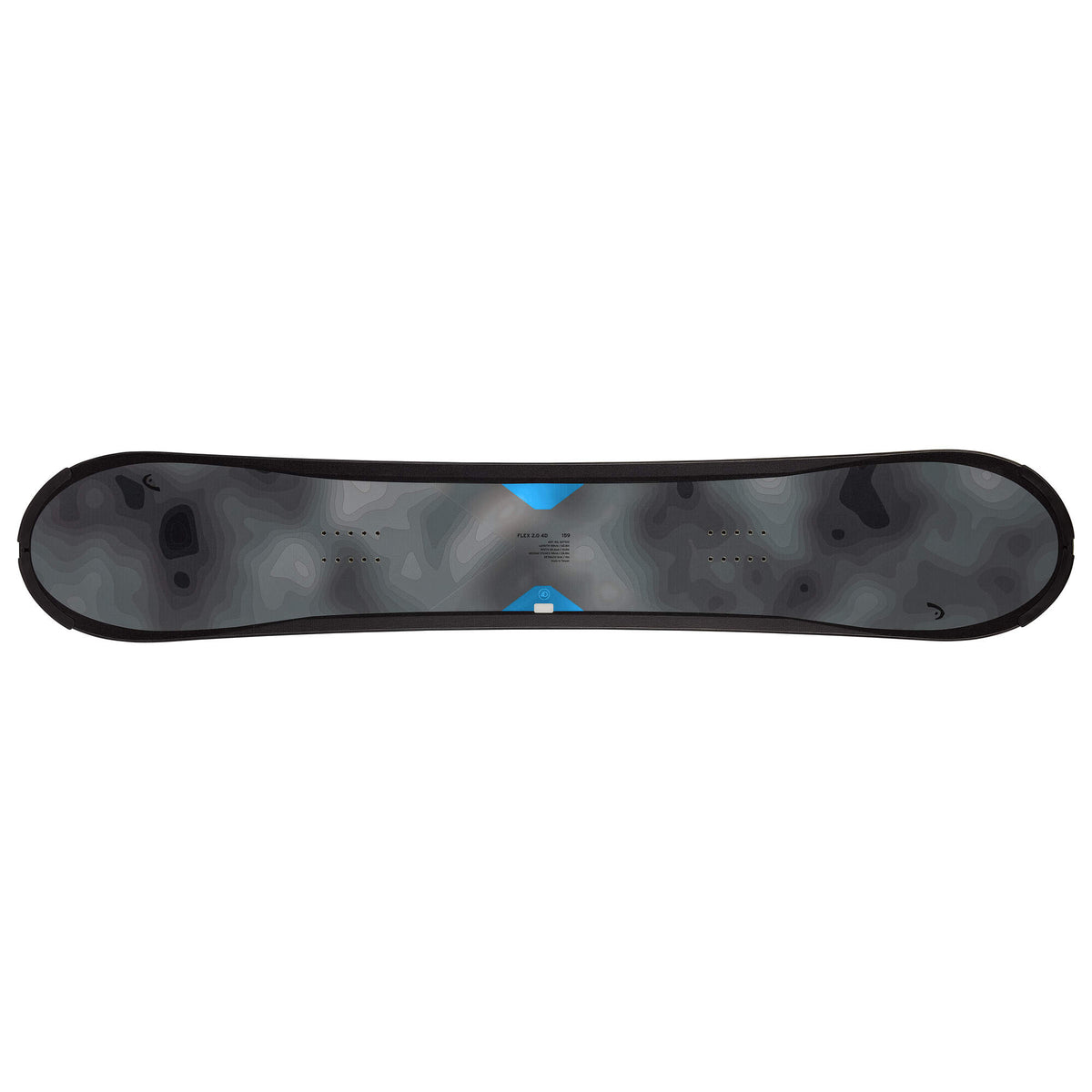 HEAD FLEX 2.0 4D Snowboard with FutureDisc in Black - top view