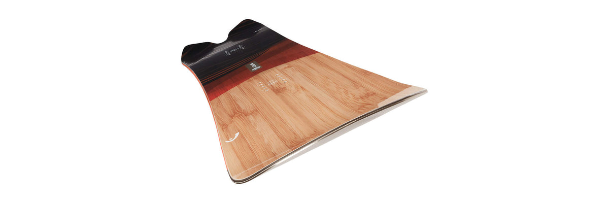 HEAD LIFELINE Swallow Tail Snowboard in Brown - nose detail