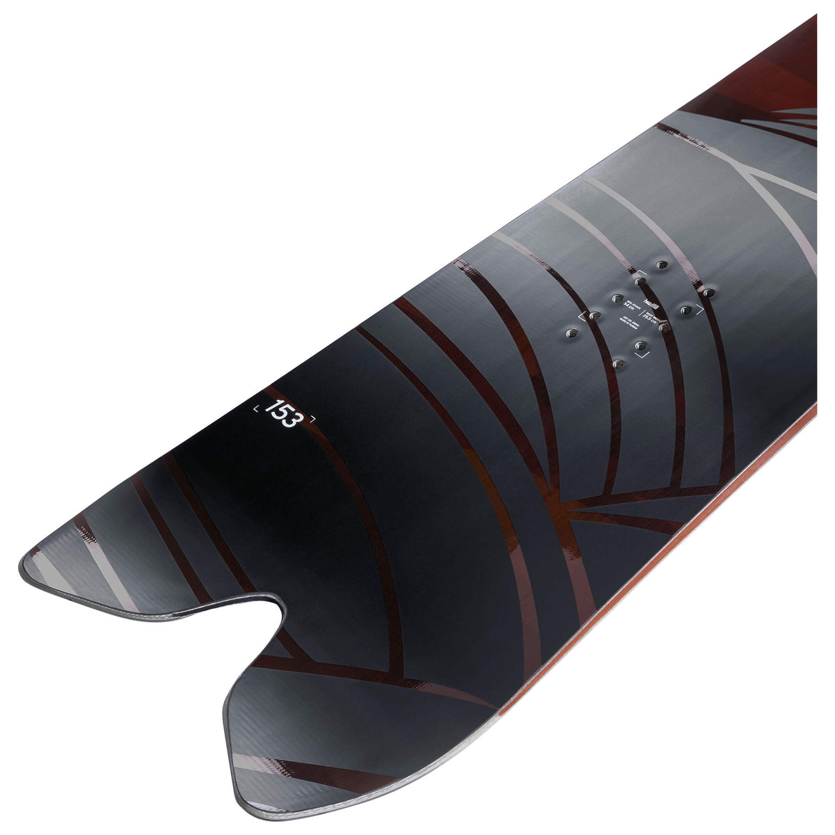 HEAD LIFELINE Swallow Tail Snowboard in Black - tail detail