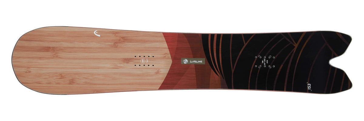 HEAD LIFELINE Swallow Tail Snowboard in Brown - top view