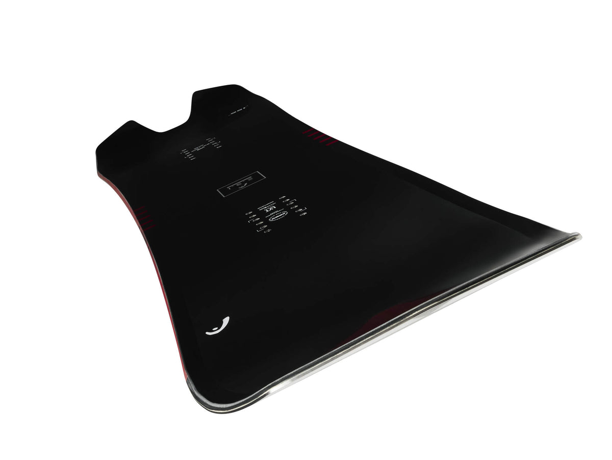 HEAD E.B.I. LYT Swallow Tail Snowboard, Black/Red in Black - tail detail