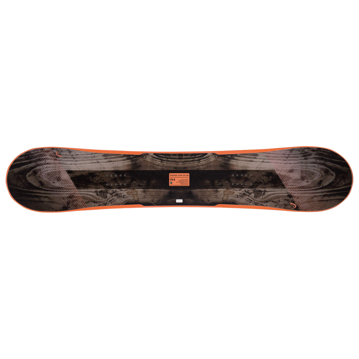 HEAD Flocka LFW 3.0 4D Rental Snowboard with FutureDisc in Gray/Orange - top view