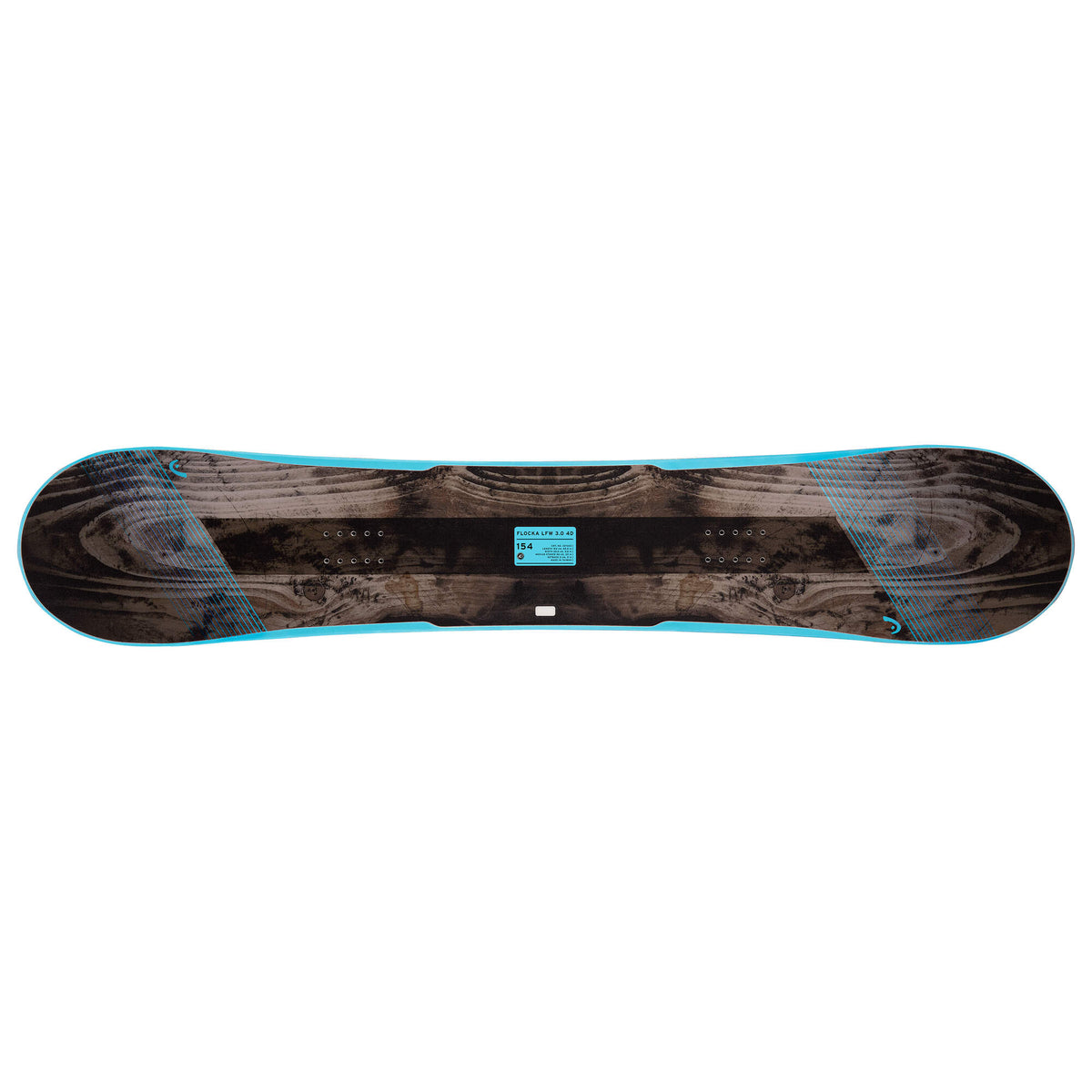 HEAD Flocka LFW 3.0 4D Rental Snowboard with FutureDisc in Gray/Blue - top view