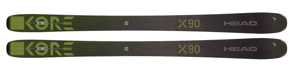 HEAD KORE X 90 R Skis, Anthracite/Yellow, 170 cm in Gray - top view