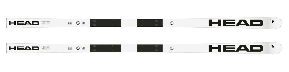 HEAD WCR e-DH Rebel Downhill Race Skis with Race Plate, 218 cm - top view