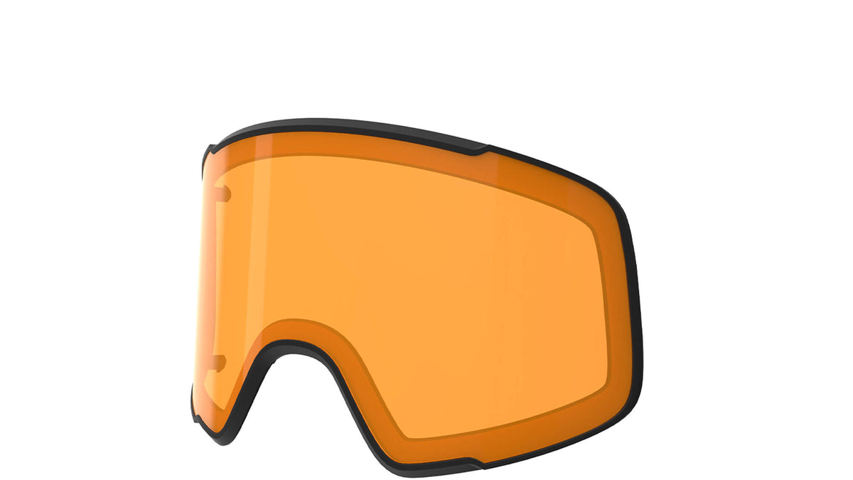 HEAD HORIZON RACE Ski Goggles with Spare Lens, Chrome Lens, Black Frame in Orange - spare lens